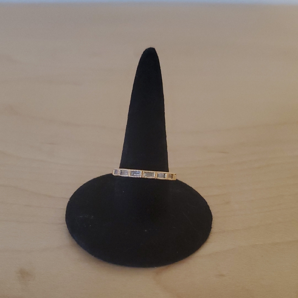 Gold Plated Ring With CZ Stone